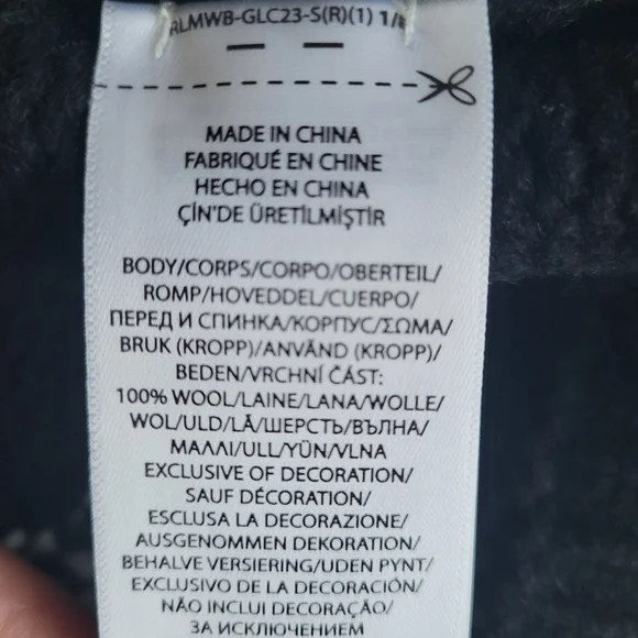 Polo Ralph Lauren Skier Graphic Crew Neck 100% Wool Sweater